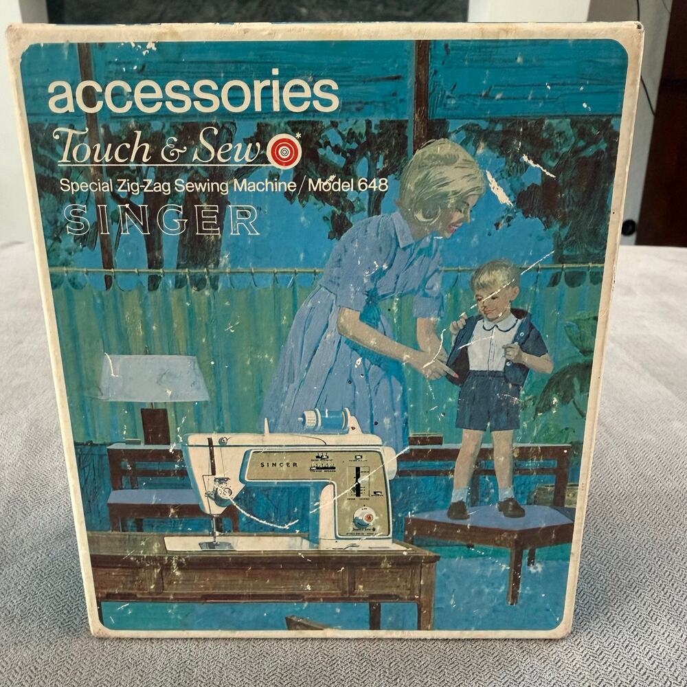 Vintage Singer Touch & Sew Model 648 Sewing Machine Accessories Cams Box
